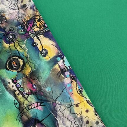 Trisiūlio kilpinio, skaitmeninės spaudos trikotažas ir trisiūlio trikotažo rinkinys Piešinys