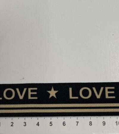 Dekoratyvinė juostelė, 25 mm LOVE