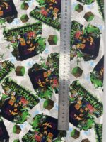 Kilpinis, skaitmeninės spaudos trikotažas Minecraft pilkas fonas (2 nuotr.) — trikotažas | Trys Pelėdos