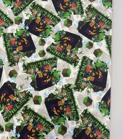 Kilpinis, skaitmeninės spaudos trikotažas Minecraft pilkas fonas