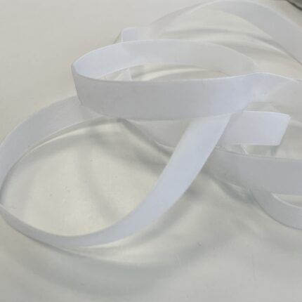 Dekoratyvinė veliūrinė juostelė, 13 mm, balta