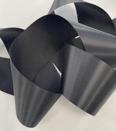 Atlasinė juostelė 100mm, juoda