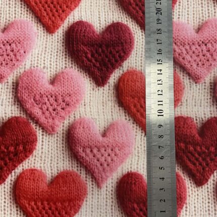 Kilpinis, skaitmeninės spaudos trikotažas Megztos širdelės