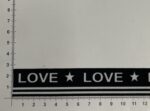 Dekoratyvinė juostelė, 25 mm LOVE (2 nuotr.) — siuvimo juostelė | Trys Pelėdos