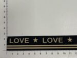 Dekoratyvinė juostelė, 25 mm LOVE (2 nuotr.) — siuvimo juostelė | Trys Pelėdos