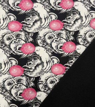 Kilpinio, skaitmeninės spaudos trikotažas ir RIB trikotažo rinkinys Beždžionė