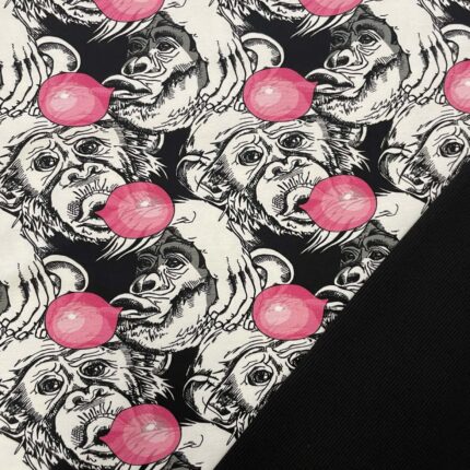 Kilpinio, skaitmeninės spaudos trikotažas ir RIB trikotažo rinkinys Beždžionė