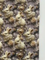 Kilpinis, skaitmeninės spaudos trikotažas Zuikučiai — trikotažas | Trys Pelėdos