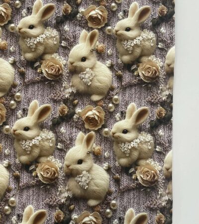 Kilpinis, skaitmeninės spaudos trikotažas Zuikučiai