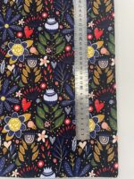 Kilpinis, skaitmeninės spaudos trikotažas Gėlių piešinukai (2 nuotr.) — trikotažas | Trys Pelėdos