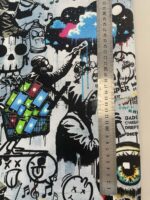 Kilpinis, skaitmeninės spaudos trikotažas Grafiti piešiniai (2 nuotr.) — trikotažas | Trys Pelėdos