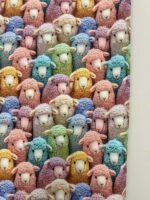 Kilpinis, skaitmeninės spaudos trikotažas Spalvotos avytės