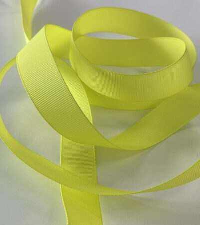 Grosgrain juostelė 22 mm, Neoninė geltona 32