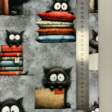 Kilpinis, skaitmeninės spaudos trikotažas Juodi katinukai