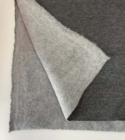 Pašiltintas, storas trikotažas Pilkas melanžas