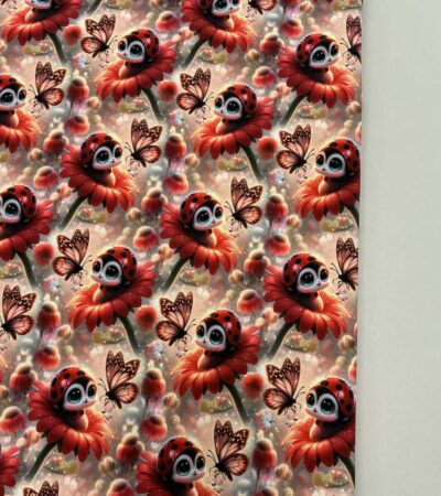 Kilpinis, skaitmeninės spaudos trikotažas Raudonos boružės