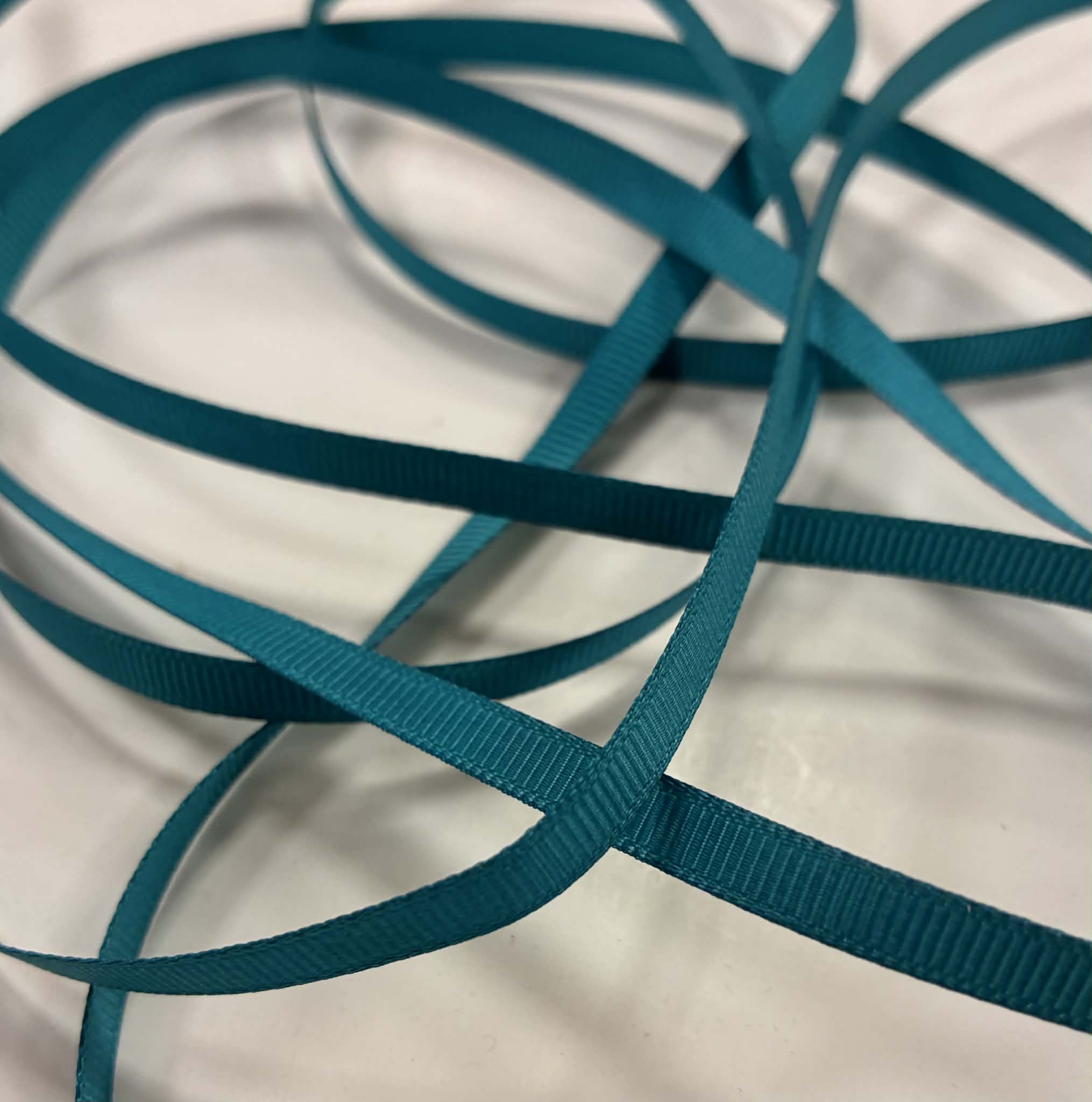 Grosgrain juostelė, 6 mm Petrol 16 Grosgrain juostelė, 6 mm Petrol 16