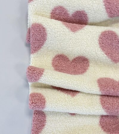 Teddy medžiaga Rožinės širdutės