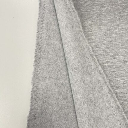 Pašiltintas, storas trikotažas Šviesiai Pilkas melanžas