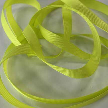 Grosgrain juostelė, 9 mm Neoninė geltona 32