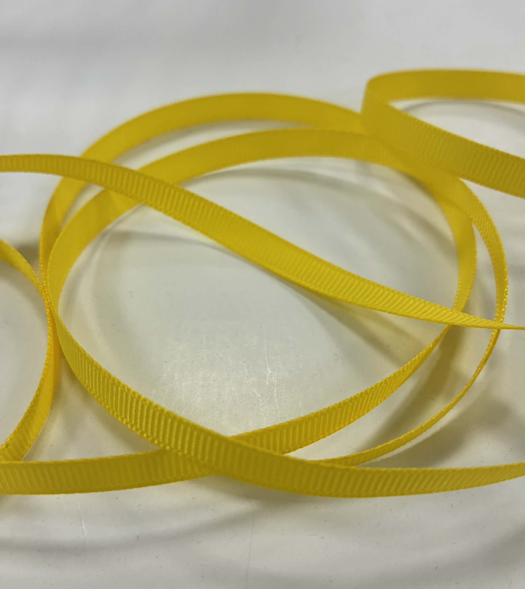 Grosgrain juostelė, 6 mm Geltona 05 Grosgrain juostelė, 6 mm Geltona 05