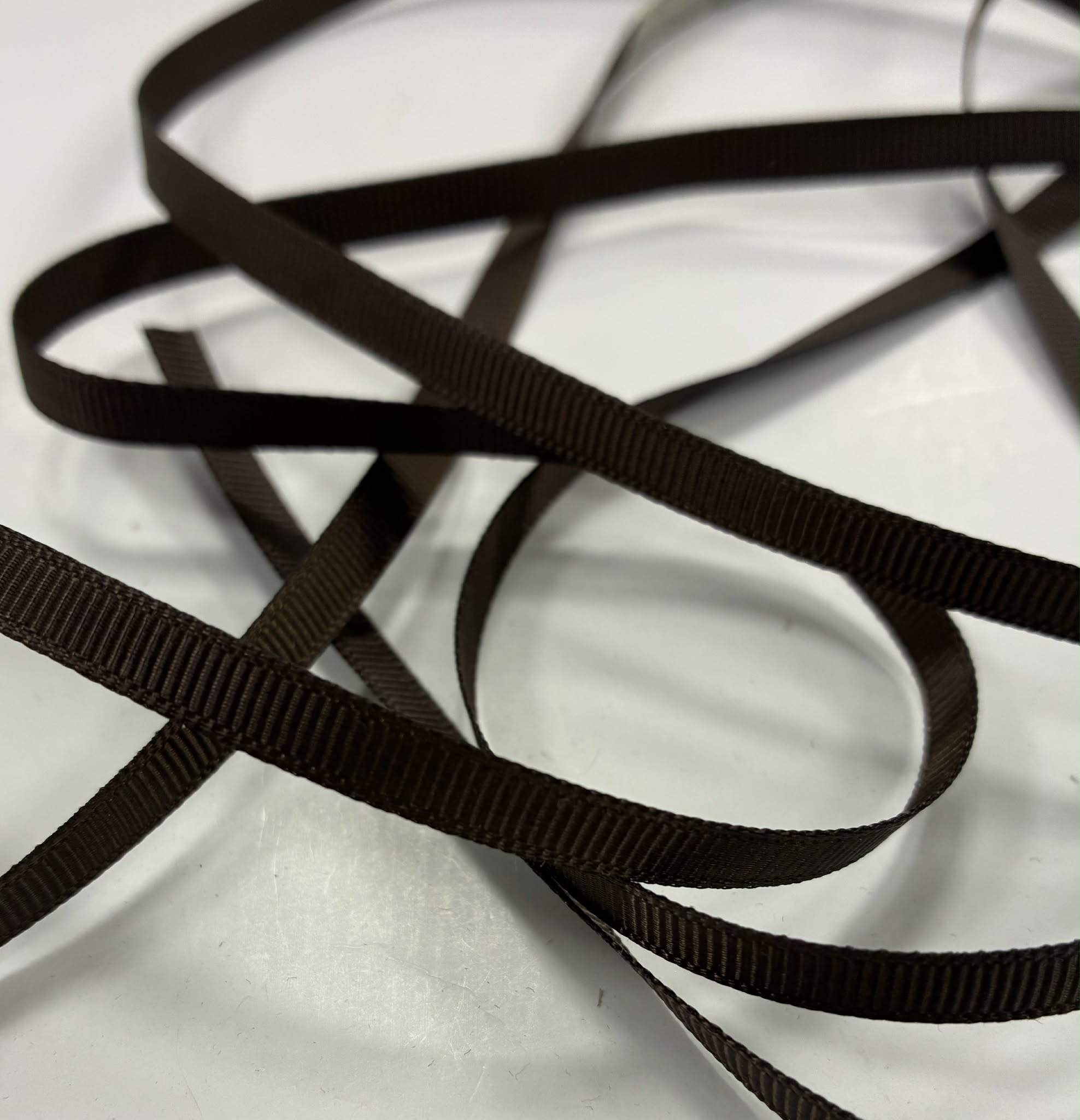 Grosgrain juostelė, 6 mm Ruda 12 Grosgrain juostelė, 6 mm Ruda 12