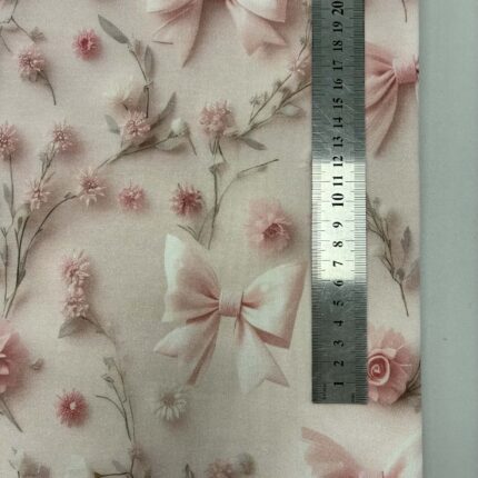 Kilpinis, skaitmeninės spaudos trikotažas Rožiniai kaspinėliai