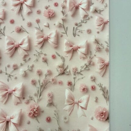 Kilpinis, skaitmeninės spaudos trikotažas Rožiniai kaspinėliai