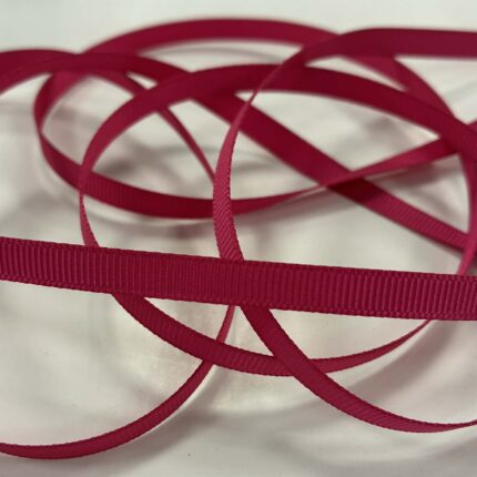 Grosgrain juostelė, 6 mm Ryški rožinė 06