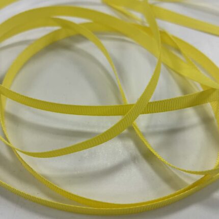 Grosgrain juostelė, 6 mm Šviesi geltona 07
