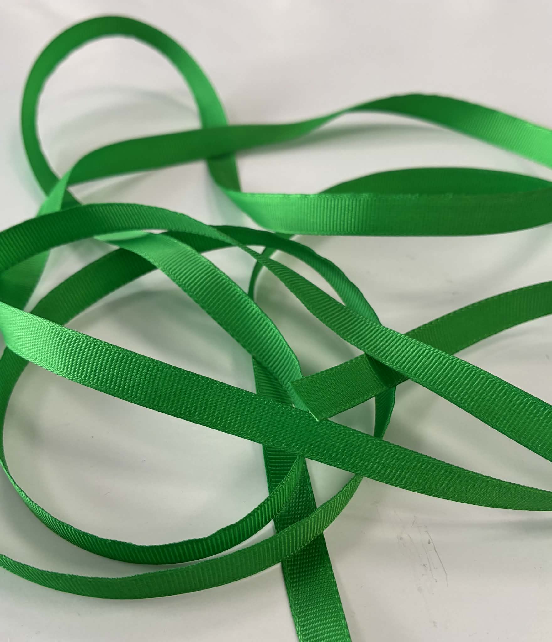 Grosgrain juostelė, 9 mm Žalia 03 Grosgrain juostelė, 9 mm Žalia 03