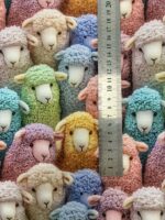 Kilpinis, skaitmeninės spaudos trikotažas Spalvotos avytės