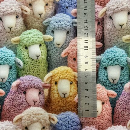 Kilpinis, skaitmeninės spaudos trikotažas Spalvotos avytės