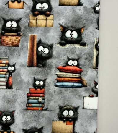 Kilpinis, skaitmeninės spaudos trikotažas Juodi katinukai