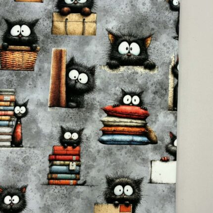 Kilpinis, skaitmeninės spaudos trikotažas Juodi katinukai