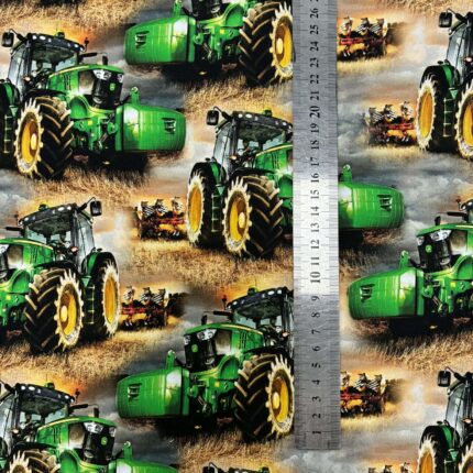 Kilpinis, skaitmeninės spaudos trikotažas Žali traktoriai