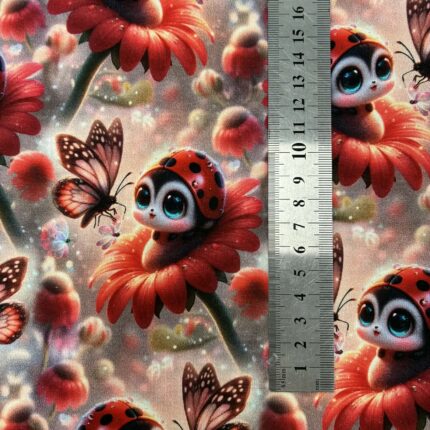 Kilpinis, skaitmeninės spaudos trikotažas Raudonos boružės