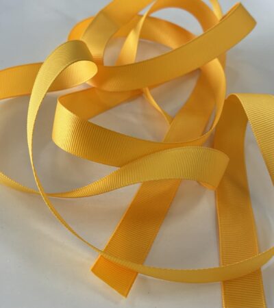 Grosgrain juostelė 15 mm, Geltona 50