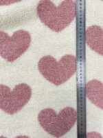 Teddy medžiaga Rožinės širdutės