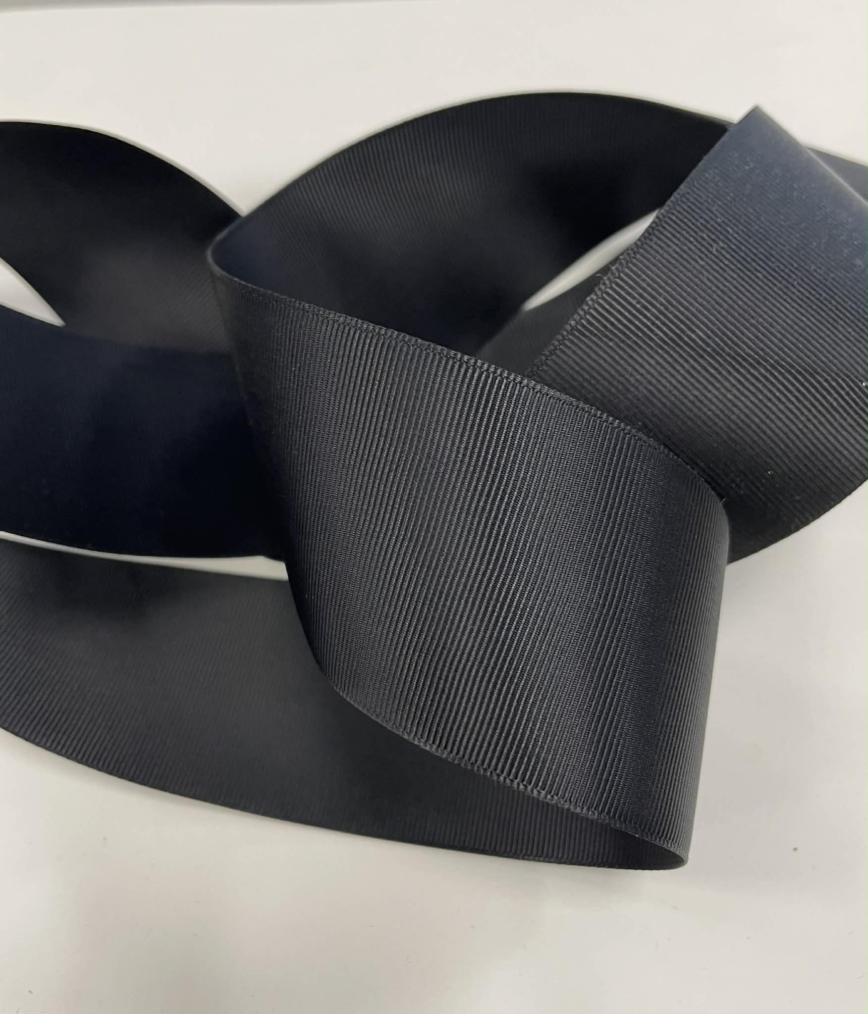 Grosgrain juostelė 50 mm, Juoda — siuvimo juostelė | Trys Pelėdos
