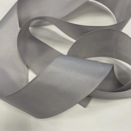 Grosgrain juostelė 50 mm, Sidabrinė — siuvimo juostelė | Trys Pelėdos