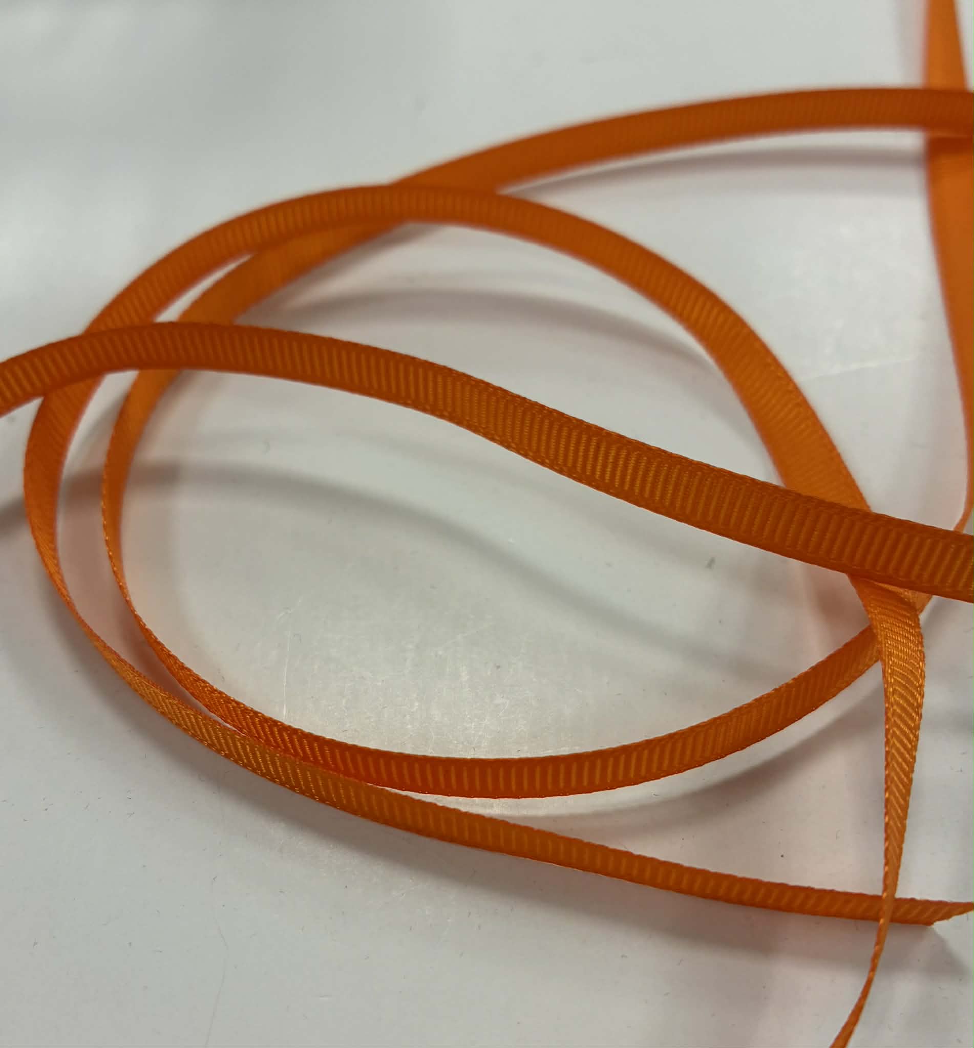 Grosgrain juostelė, 6 mm Oranžinė 02 Grosgrain juostelė, 6 mm Oranžinė 02
