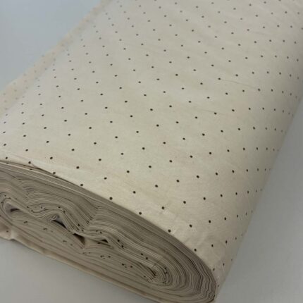 Medvilninis poplinas Smėlinis su taškiukais