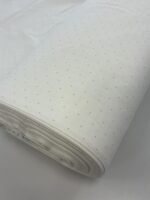 Medvilninis poplinas Pieno baltumo ir rožiniai taškiukai