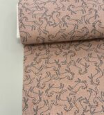 Medvilninis double gauze muslinas Pelenų rožės vienaragiai