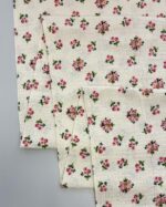 Medvilninis double gauze muslinas Gelsvos rožytės