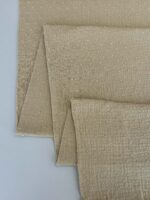 Medvilninis double gauze muslinas Smėlinis su taškiukais