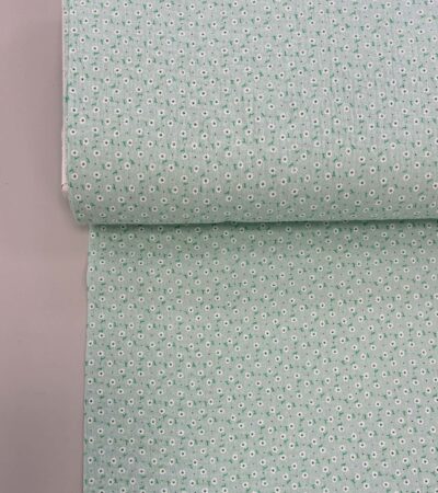 Medvilninis double gauze muslinas Mėtiniai gėlių žiedai