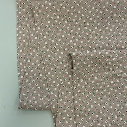 Medvilninis double gauze muslinas Pelenų rožės gėlių žiedai