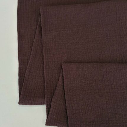 Medvilninis double gauze muslinas Bordo ruda